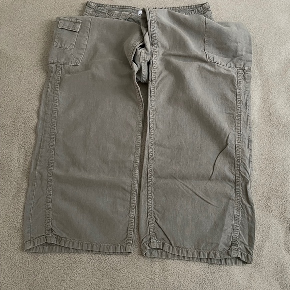 Zara Linen Blend Cargo Pants Light Grey - Picture 4 of 6